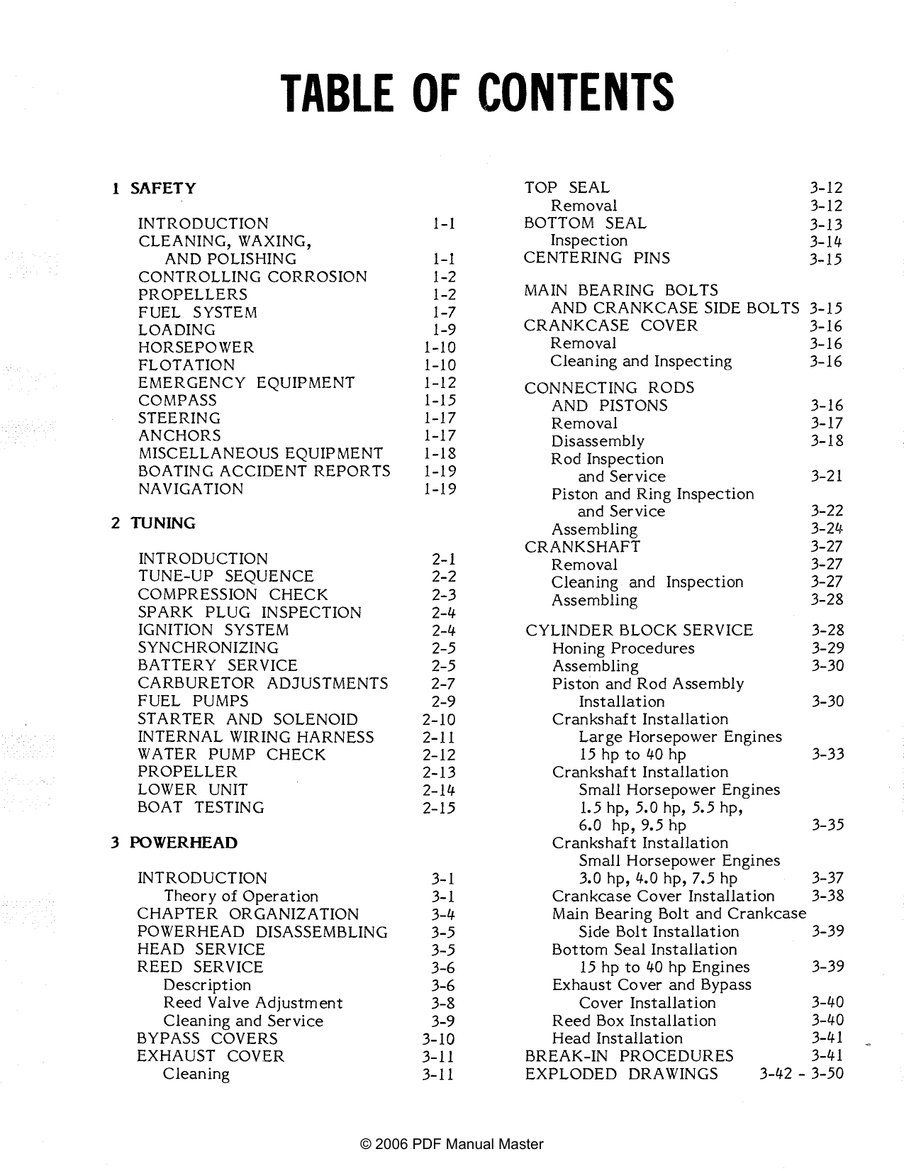 Johnson Evinrude 56hp-70hp marine engine service manual Preview image 1