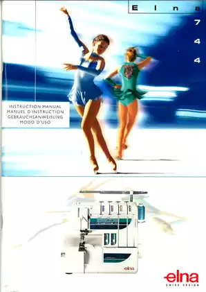 Elna 744 Overlock Machine Instruction Manual - Comprehensive Guide for Seamstresses