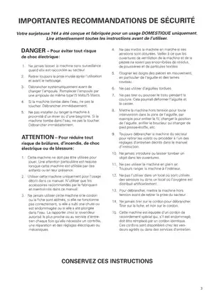 Elna 744 Overlock Machine Instruction Manual - Comprehensive Guide for Seamstresses Preview image 3
