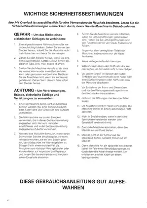 Elna 744 Overlock Machine Instruction Manual - Comprehensive Guide for Seamstresses Preview image 4