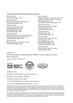 Yamaha XV535 Virago Service Repair Maintenance Manual (1981-2003) Preview image 3