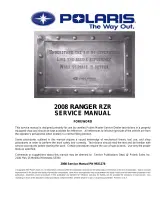 2008 Polaris RANGER RZR Red & Green Service & Repair Manual (P/N 9921278) – preview page 1