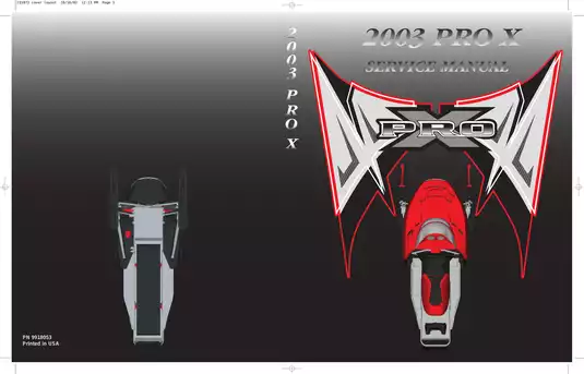 2003 Polaris Pro X 440, Polaris Pro X 600, Polaris Pro X 700, Pro X 800 snowmobile repair manual Preview image 1