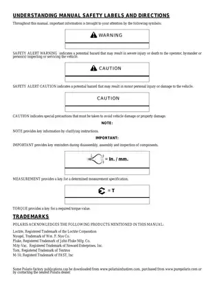 2007 Polaris 340, 500, 550, 600, 700 2-stroke snowmobile service manual Preview image 2