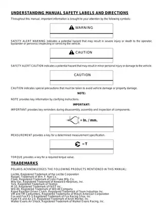 2007-2008 Polaris  IQ, RMK, SB, 600, 700, 800 service manual Preview image 2