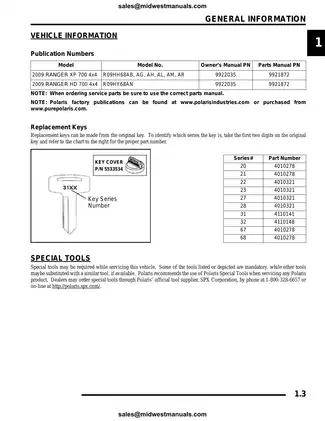 Polaris Ranger 700 EFI Digital Service Manual (2009) Preview image 3