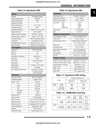 2009 Polaris Sportsman 500 ATV manual Preview image 5