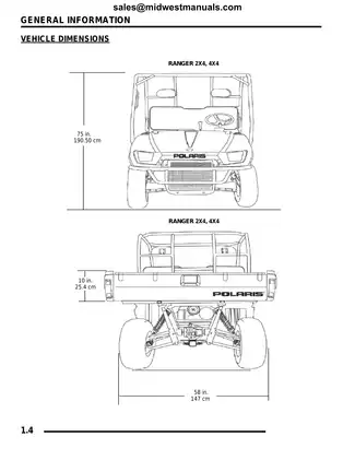 2007 Polaris Ranger 500 ATV repair manual Preview image 5