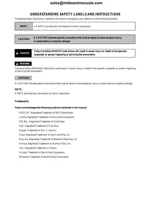 2005 Polaris Deep Snow Snowmobile Service Manual Preview image 3