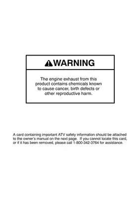 Polaris Sportsman 450/500/700 Owner's Manual and Service Guide Preview image 3