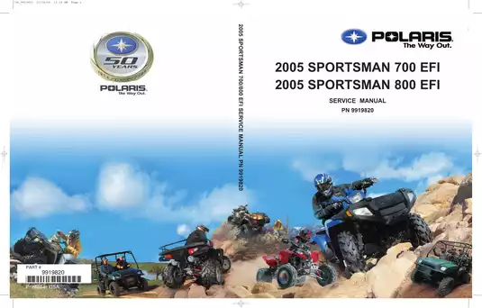 2005-2009 Polaris Sportsman 700 EFI, Sportsman 800 EFI ATV service manual