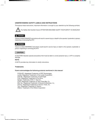 Polaris Sportsman 600/700 ATV Service Manual (2002-2003) Preview image 2
