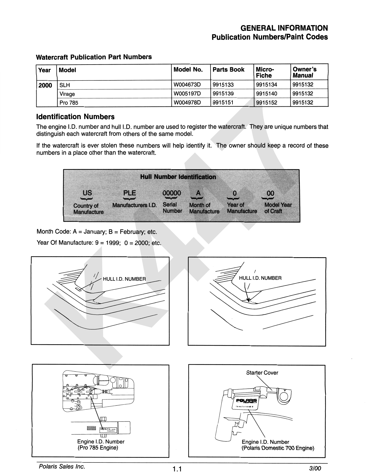2000-2004 Polaris SLH Virage Pro 785 snowmobile repair manual Preview image 5