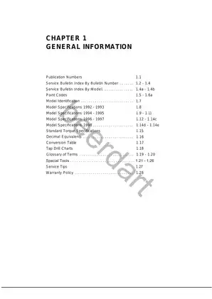 Polaris Personal Watercraft Service Manual (1992-1998) Preview image 3