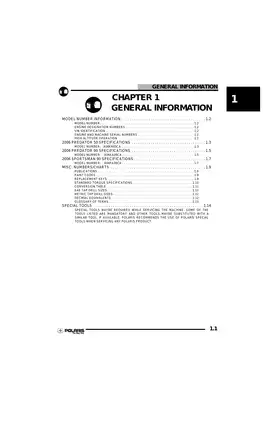 2006 Polaris Predator 50, Predator 90, Sportsman 90 repair manual Preview image 1