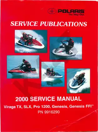 2000-2004 Polaris Virage TX, SLX,Pro 1200,Genesis,Genesis FFI service manual Preview image 1