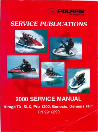 Polaris Personal Watercraft 2000 Service Manual - Comprehensive Guide