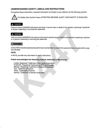 Polaris Personal Watercraft 2000 Service Manual - Comprehensive Guide Preview image 3