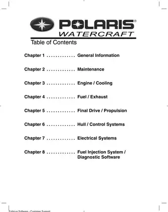 2003 Polaris Personal Watercraft Service Manual | Freedom, Virage, Genesis i Preview image 4
