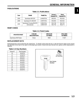 2009 Polaris Sportsman 800 HO EFI,  Sportsman Touring 800 EFI, Touring 800 EFI International, Sportsman X2 800 EFI ATV repair manual Preview image 3