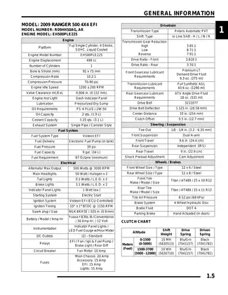 2009 Polaris Ranger 500 EFI 4x4 manual Preview image 5