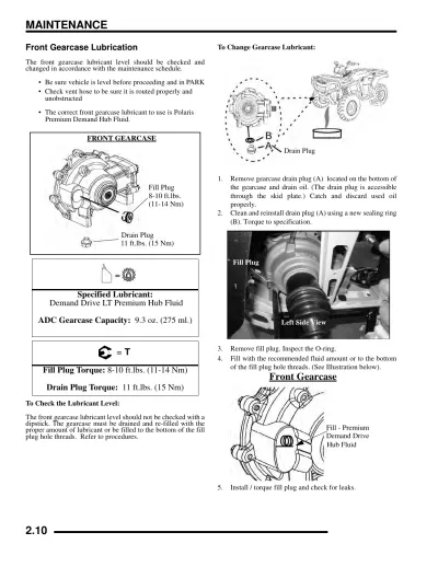 2009 Polaris Sportsman 6x6 800 EFI, Sportsman X2 & Sportsman Touring ATV Service Manual (P/N 9922233, 9922030)