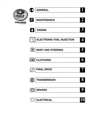 2005 Polaris Sportsman 700, Sportsman 800 EFI ATV shop and service manual Preview image 5