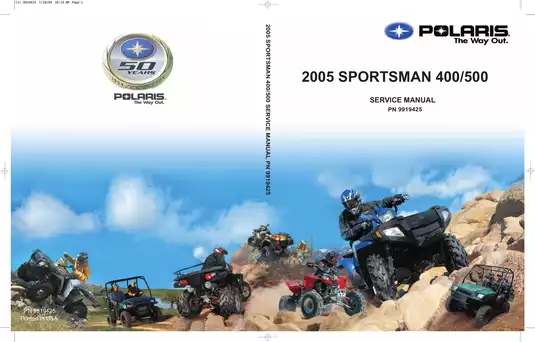 2005 Polaris Sportsman 400, Sportsman 500 service manual Preview image 1