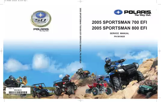 Polaris 2005 Sportsman EFI 700/800 Service Manual - Comprehensive Repair Guide