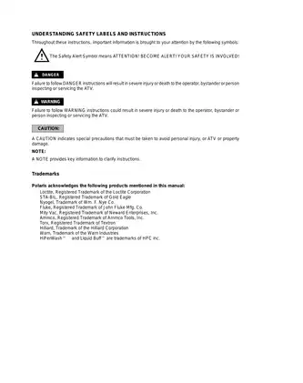Polaris 2005 Sportsman EFI 700/800 Service Manual - Comprehensive Repair Guide Preview image 2