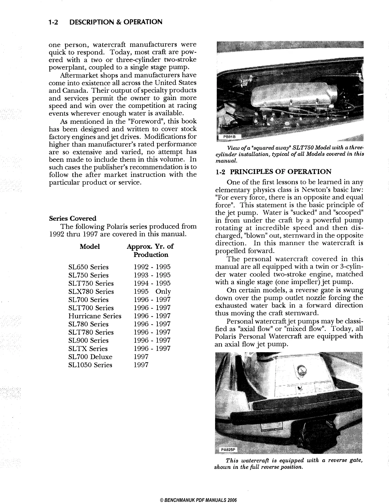 1992-1997 Polaris 650 series, 1050 series PWC service manual Preview image 5