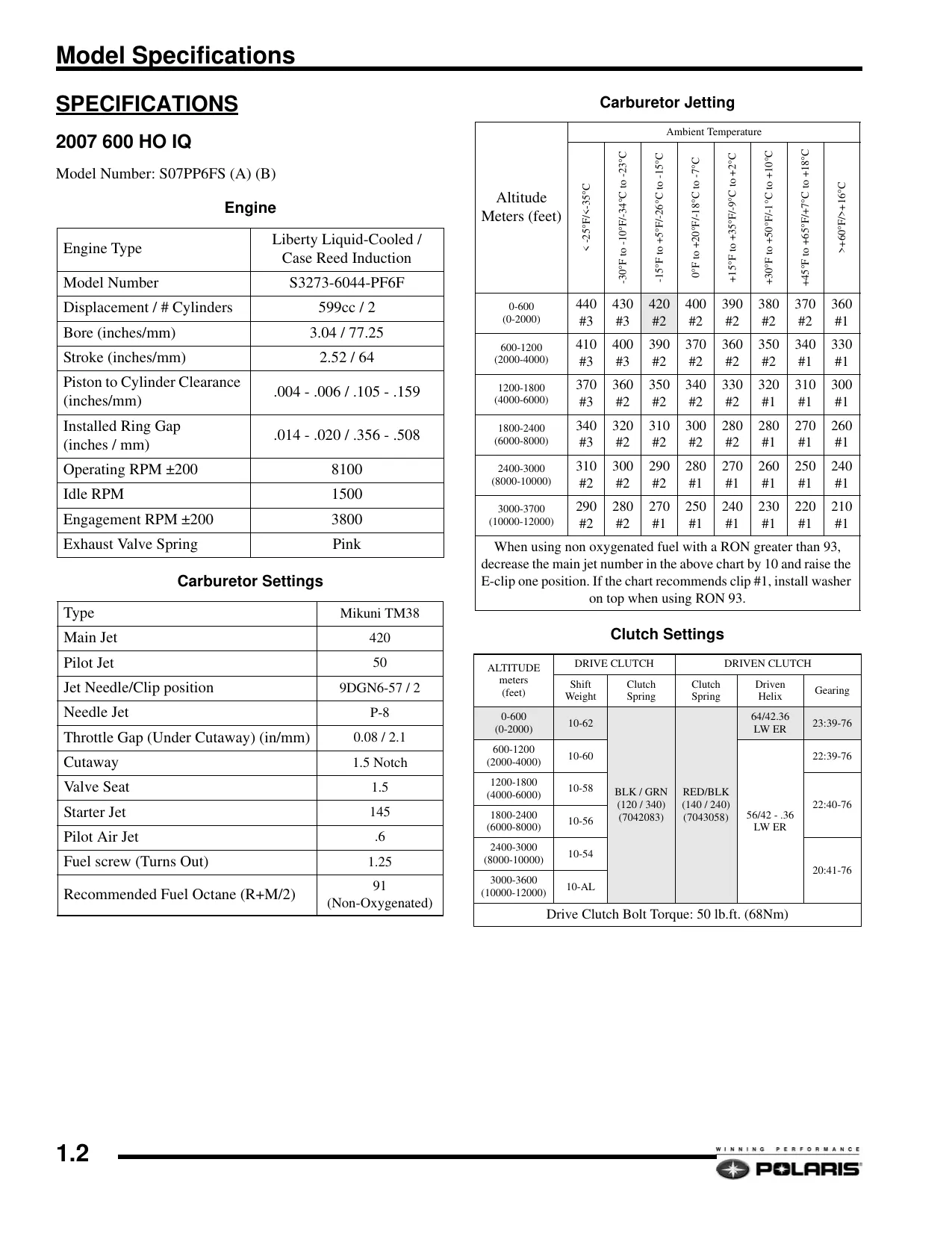 2007-2008 Polaris IQ, HO, Switchback, RMK, CFI, LX, Touring, Dragon, Shift service manual Preview image 5
