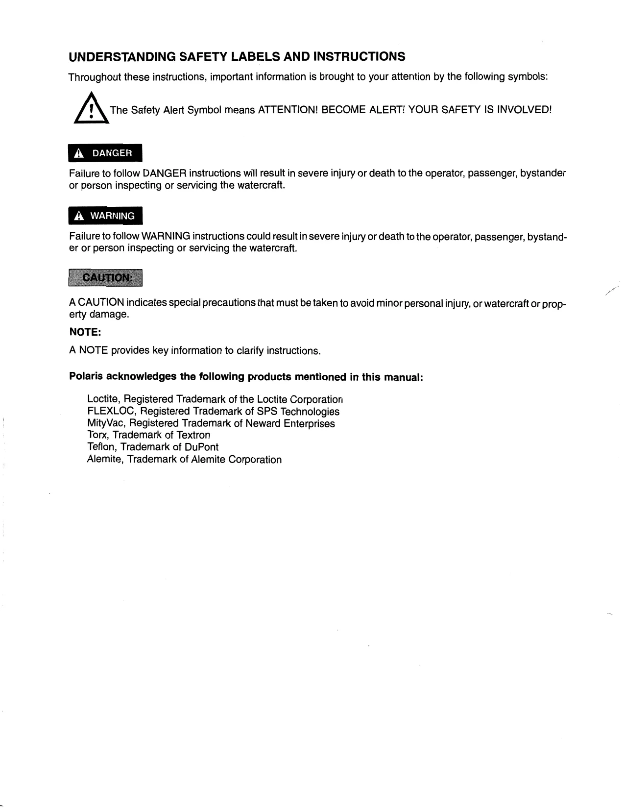 2000 Polaris Virage TX SLX Pro 1200 Genesis FFI service manual Preview image 3