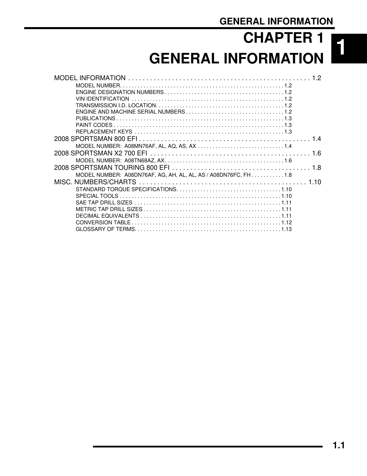 2008 Polaris Sportsman Touring 800, 800 Ho, X2 800, X2 700 service manual Preview image 5