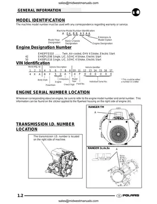 Polaris Ranger 2004 Service Manual - Detailed Repair Guide for 2x4, 4x4, 6x6 Models Preview image 2