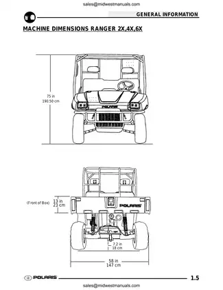 2004-2009 Polaris Ranger XP and Ranger TM 2x4, 4x4l 6x6 manual Preview image 5