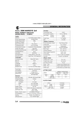 2000-2009 Polaris Hawkeye 300 2x4 / 4x4 repair manual Preview image 4