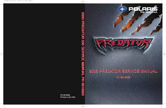 2003 Polaris Predator ATV Service Manual – Comprehensive Guide for Maintenance and Repair
