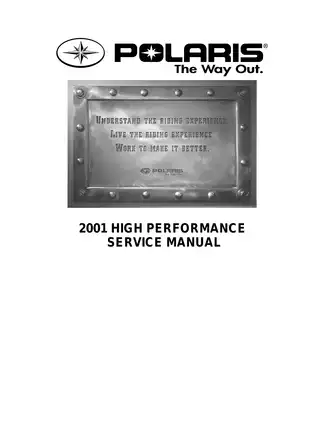 2001 Polaris XCF SP and Edge Pro X Snowmobile Service Manual
