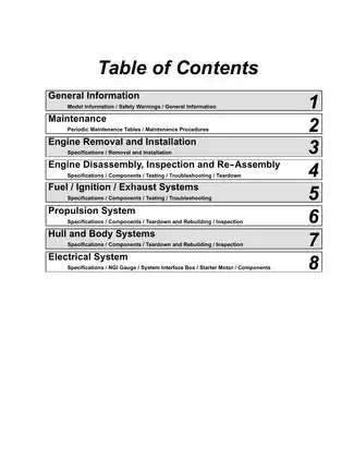 2004 Polaris MSX110, MSX150 watercraft service manual Preview image 2