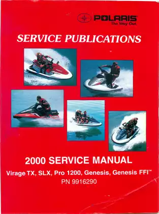 2000 Polaris Virage TX, SLX,Pro 1200 , Genesis, Generis FFI Watercraft service manual Preview image 1