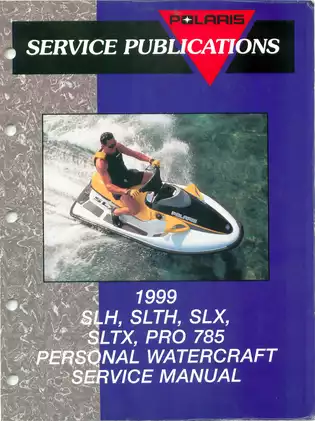1999 Polaris SLH, SLTH, SLX, SLTX, PRO 785 manual Preview image 1