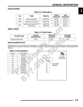 2009 Polaris Sportsman 800 EFI Service Manual Preview image 3