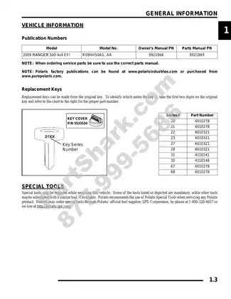 2009 Polaris Ranger 500 EFI Digital Service Manual Preview image 3