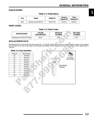 2009-2010 Polaris Sportsman 800 EFI 6x6 repair manual Preview image 3