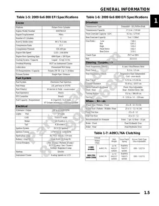 2009 Polaris Sportsman 6x6 800 EFI Service Manual and Repair Guide Preview image 5