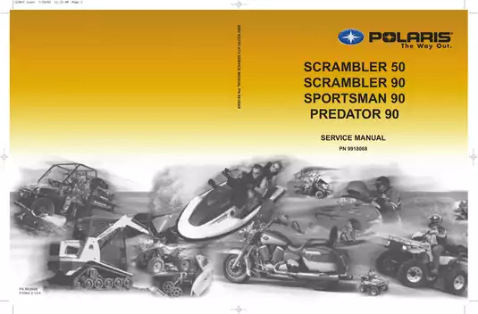 2003 Polaris Scrambler 50, Polaris Scrambler 90, Polaris Sportsman 90, Polaris Predator 90 Youth ATV service manual