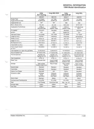 Polaris Indy manual for 1996-1998 snowmobiles Preview image 3