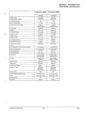 1996-1998 Polaris Indy Snowmobiles Service Manual | Owner's Guide & Parts List Preview image 5