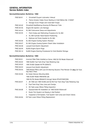 Comprehensive Polaris Personal Watercraft Service Manual (1992-1998) - Digital PDF Preview image 5